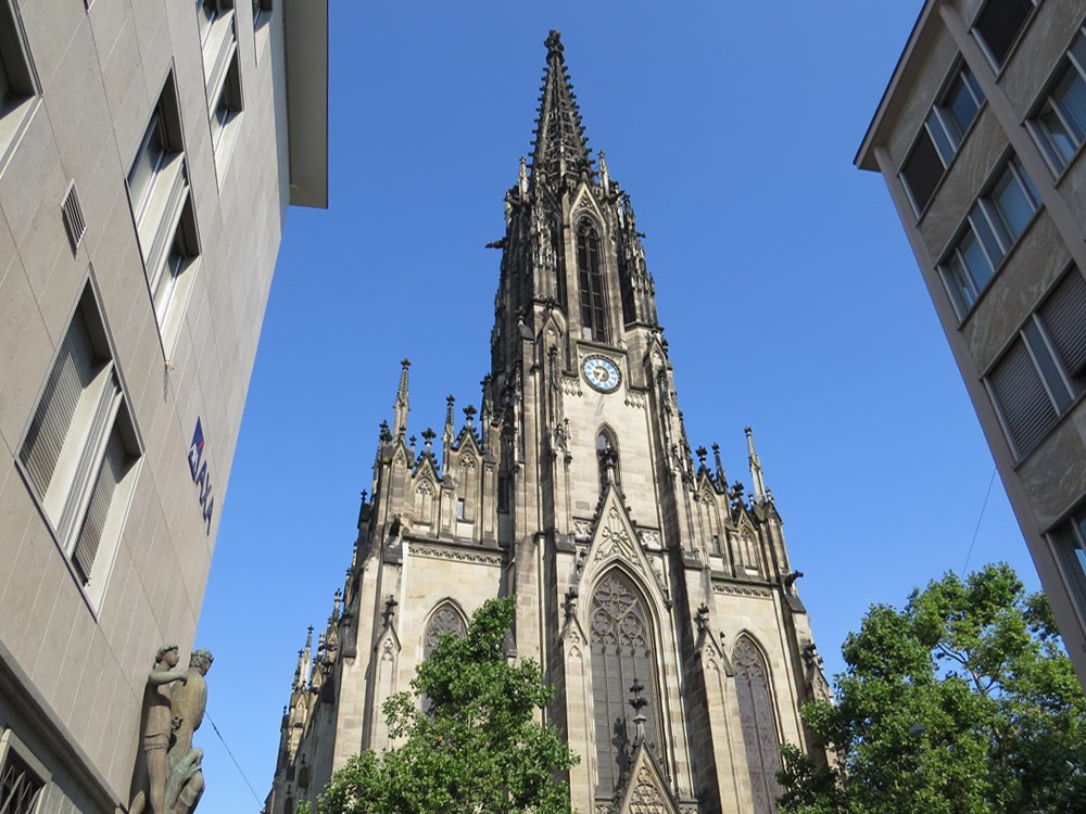 Protestantu baznīca St. Elisabeth, Bāzele, Šveice.