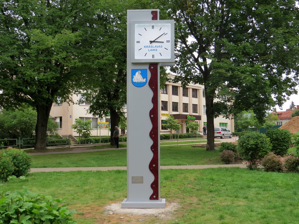 Krāslava, pilsētas pulkstenis